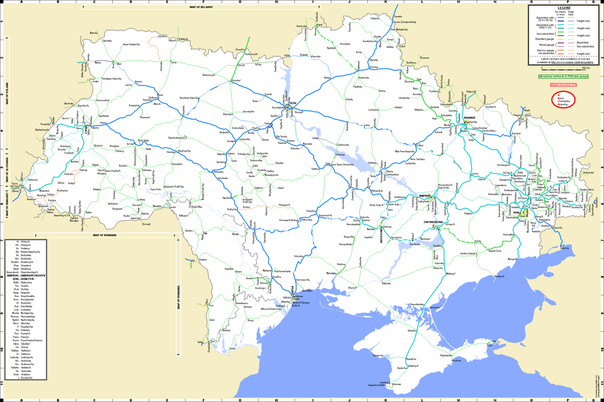 Небольшой обзор одной из самых необычных железнодорожных сетей СНГ и Европы. Укрзалiзница (Далее УЗ) - главное железнодорожное предприятие Украины, аналог российского РЖД.
