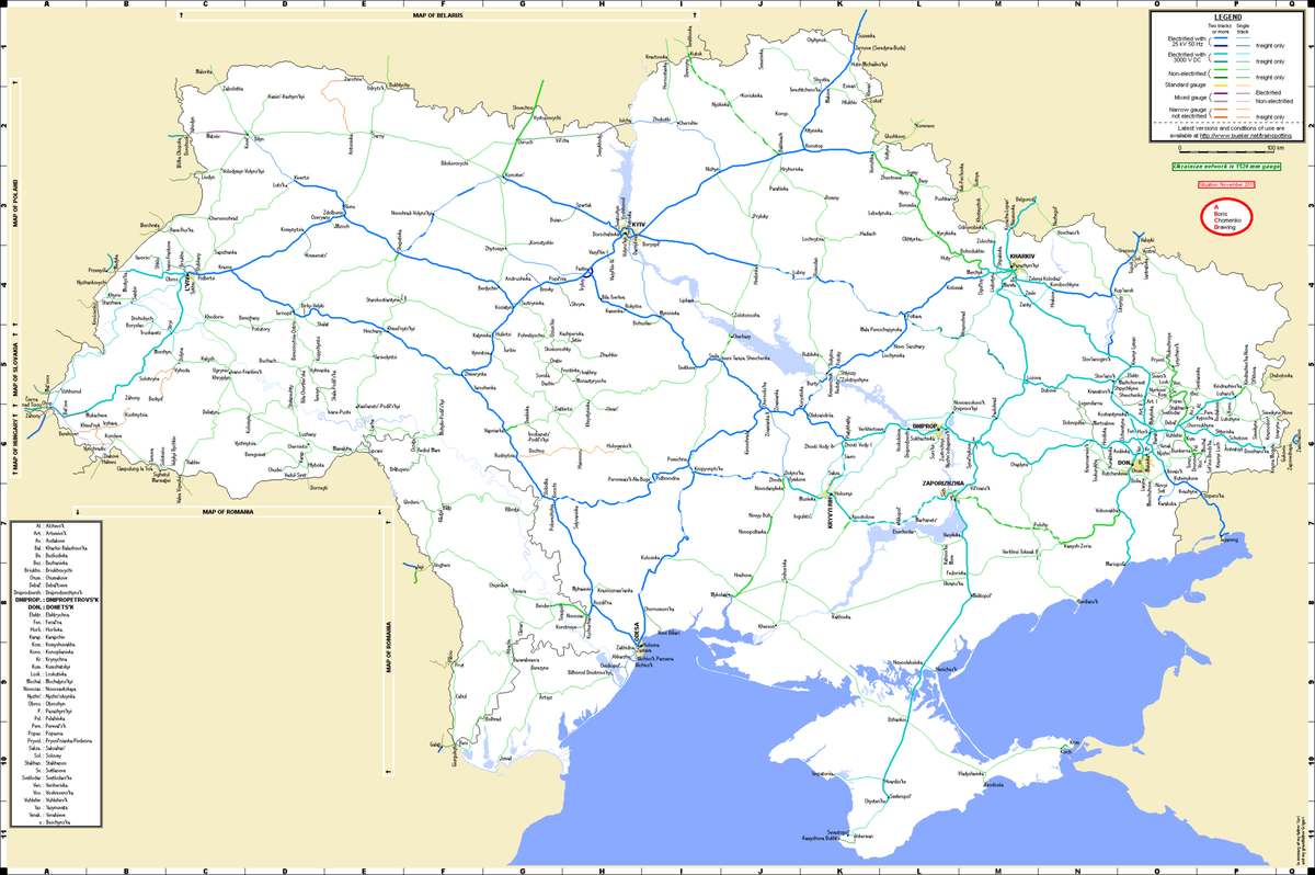 Схема жд путей украины