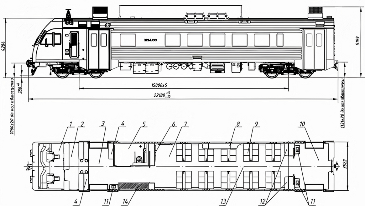 Электропоезд эр22 чертежи