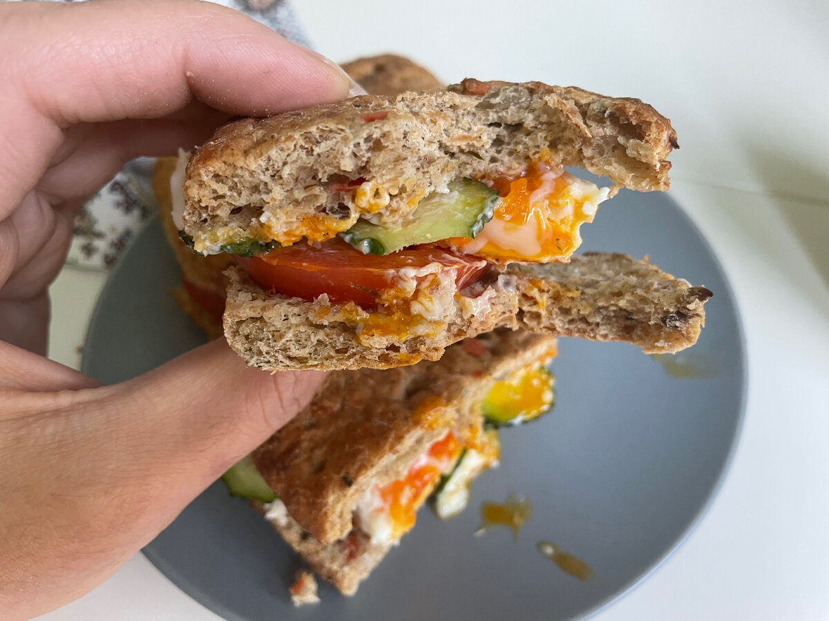 Яйцо и овощи - рецепт⬇️