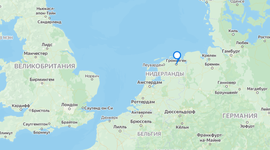 Гронинген на карте
