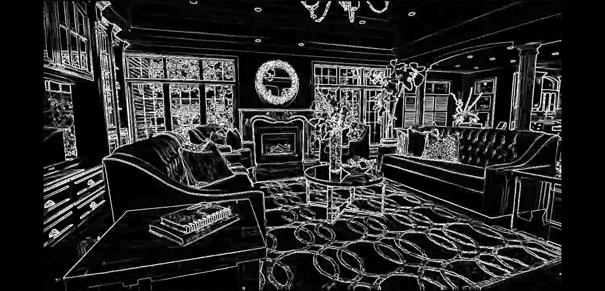 Рис. 2 Кадр из видео вида границ.