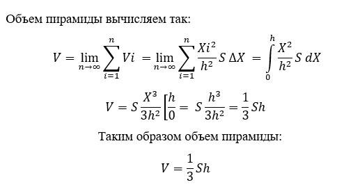 Объем усеченной пирамиды равен 210