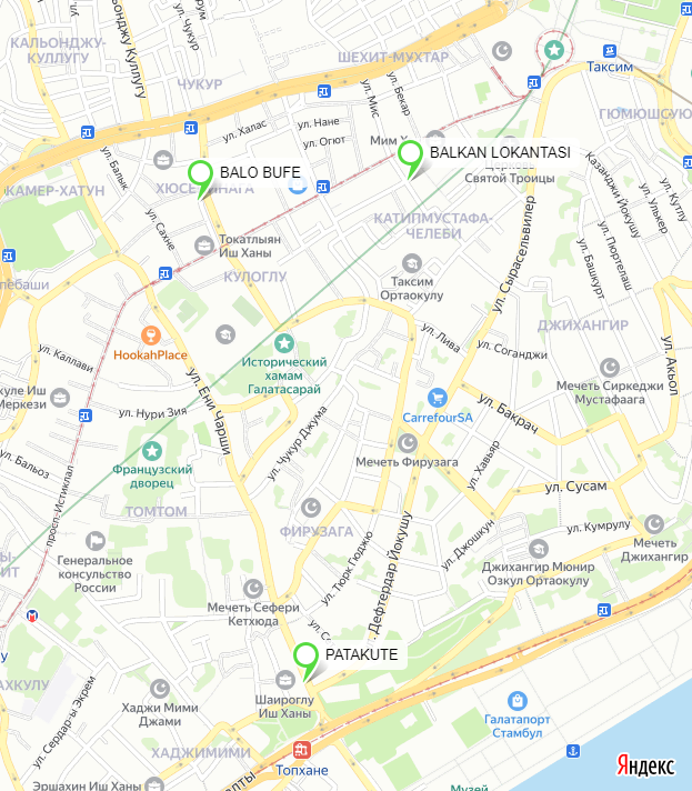 Карта заведений