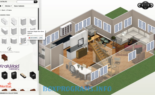 Визикон ПРО - простая программа для дизайна квартиры, программа для 3D проектирования помещений