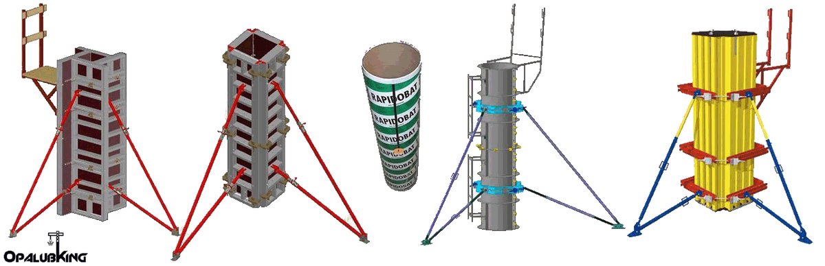 Опалубка колонн - разновидности