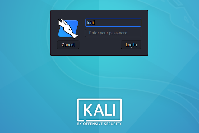Вход в Kali Linux