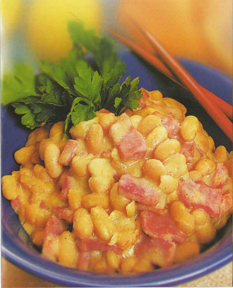 ФАСОЛЬ С ВЕТЧИНОЙ В ГОРЧИЧНОМ СОУСЕ