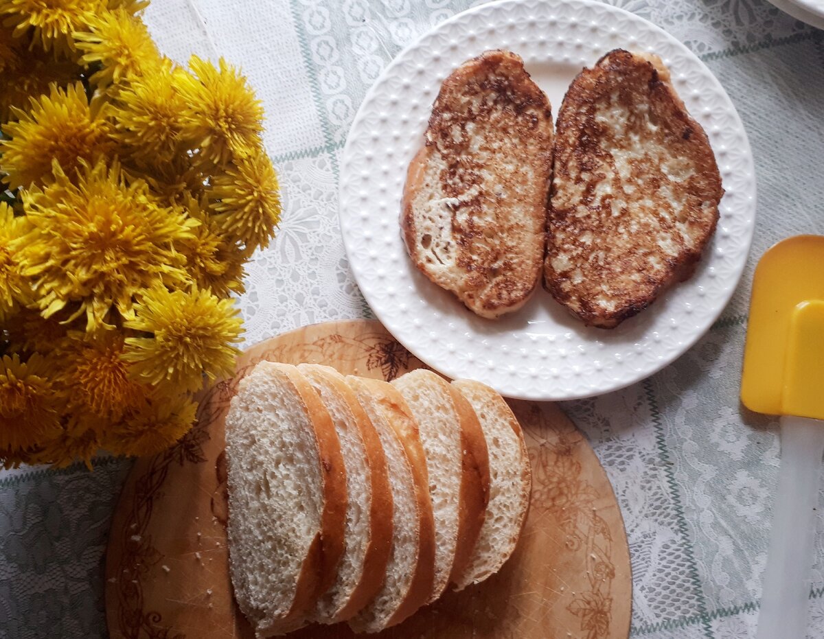 Сладкие гренки с корицей и ванилью