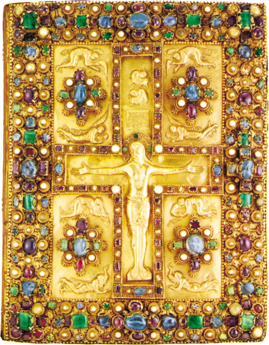 Book cover of the Lindau Gospels (MS. M. 1) 880