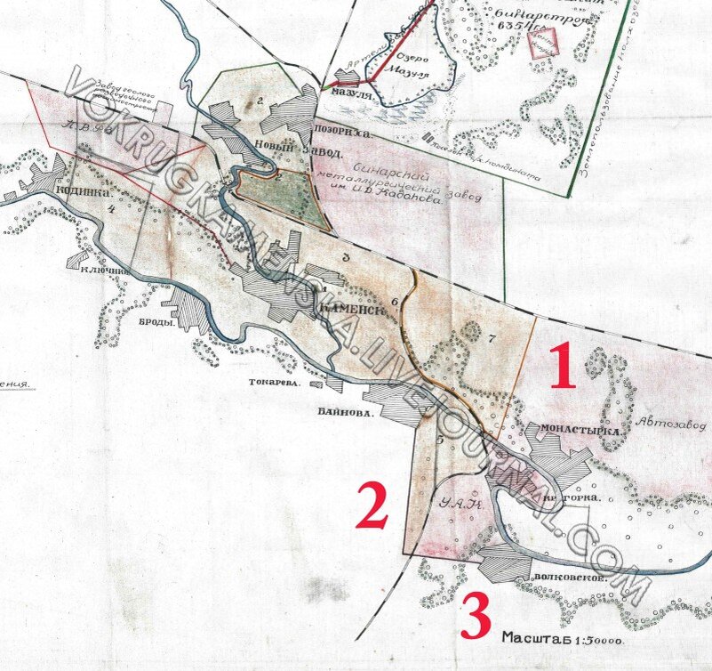 Площадки, предложенные для переноса завода.