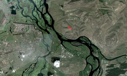 Местонахождение горы «Фунтикова» (вид со спутника). Фото из яндекс-карты