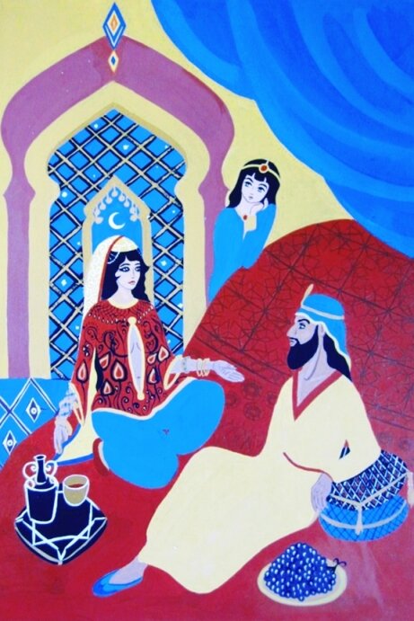Рессказчица. Иллюстрация С. Клишиной, Частная коллекция.