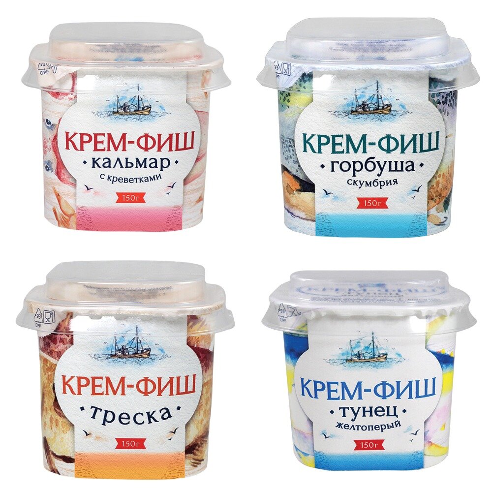 Пасты "Крем-Фиш" четырех вкусов