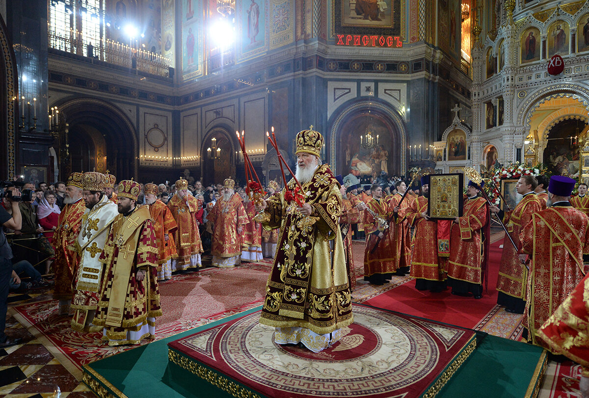 Пасха, храм Христа Спасителя, Москва
