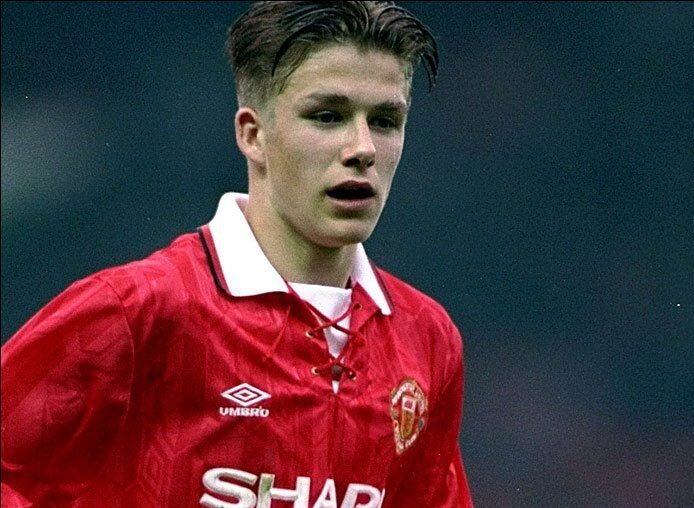 Молодой Бекс в составе Манчестер Юнайтед.