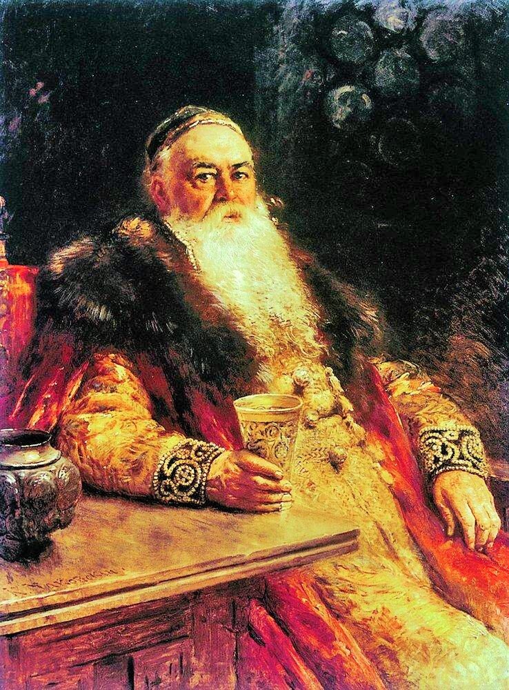 К.Е. Маковский. Боярин с кубком /этюд к картине "Боярский свадебный пир в XVII веке". 