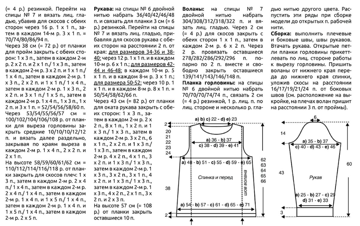 Как вязать скос плеча и горловину. Рукав волан спицами. Топ спицами с воланами на рукавах. Вязание спицами оборки схемы. Свитер с воланами спицами.