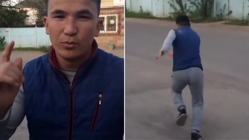 Кадр из видеоролика Бакдаулета Жайылхана. Взято из открытых источников