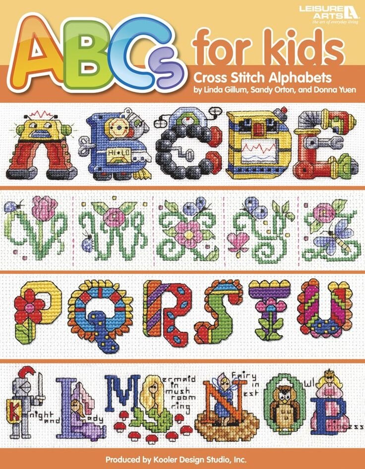 превью буклета ABC's for kids, совместный проект Kooler Design и Leisure Arts, фото из открытых источников.