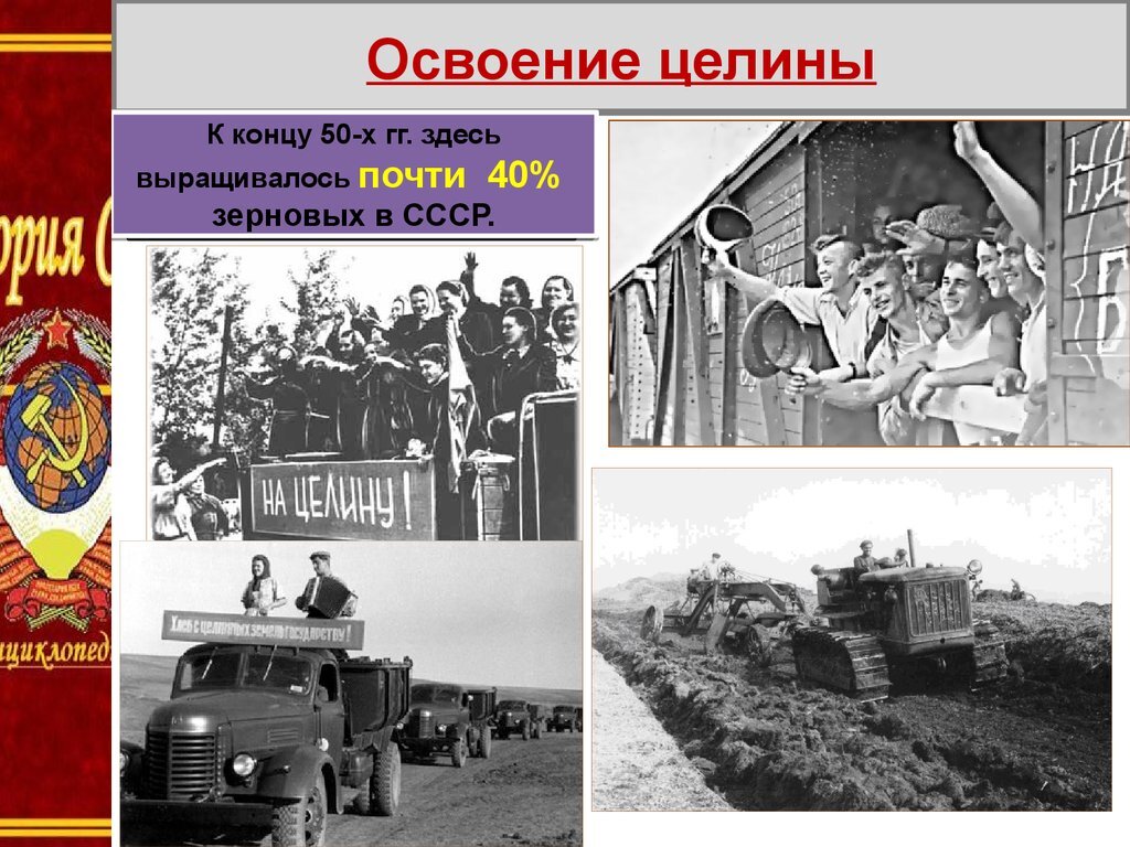 Целина начало год. Целинные земли в СССР. Целина 1954 Хрущев. Освоение целины 1954г. Целина освоение целинных земель СССР.