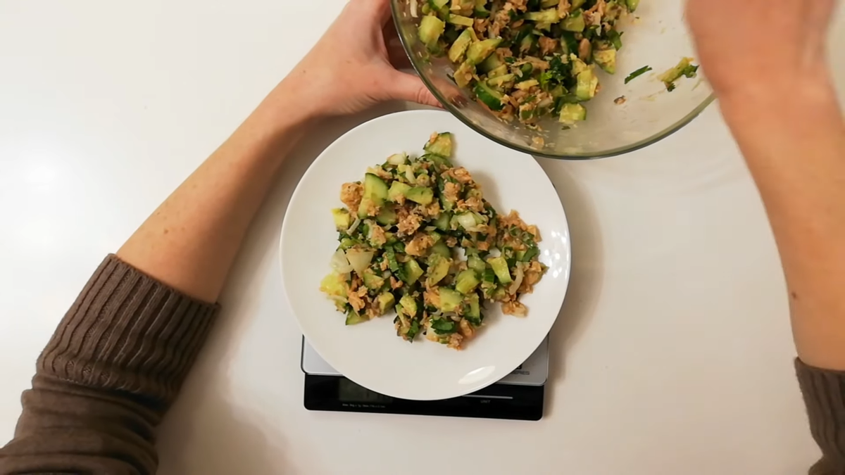 Готовый салат. Фото автора.