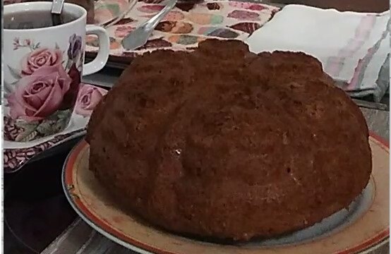 так выглядит готовый бисквит