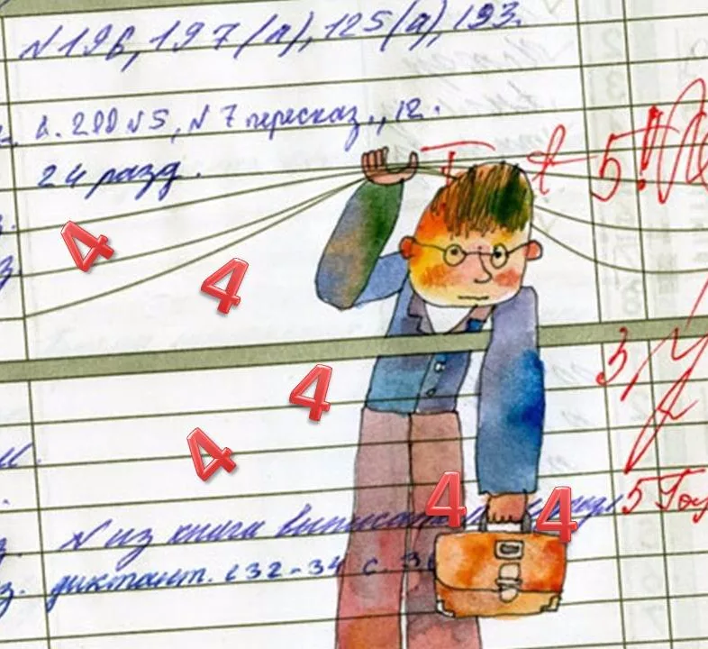 Отработать двойку. Школьные сочинения. Тетрадь ученика. Школьные отметки. Рисунки в дневник школьный.
