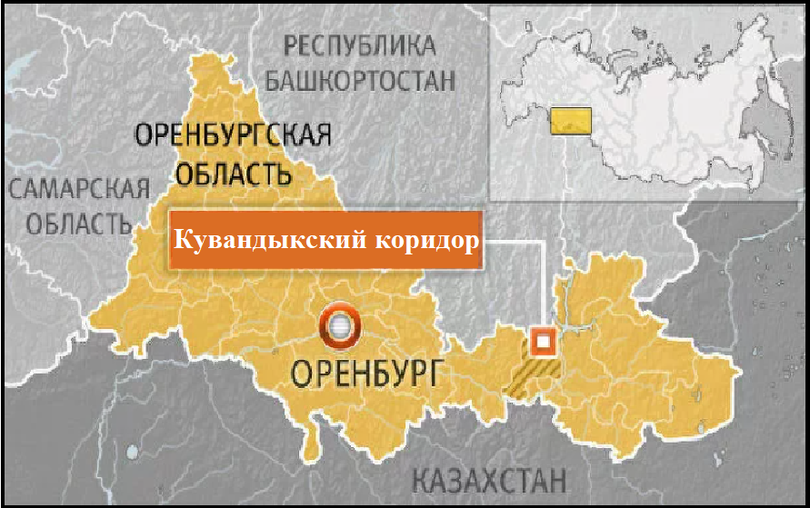 Карта самарской и оренбургской области