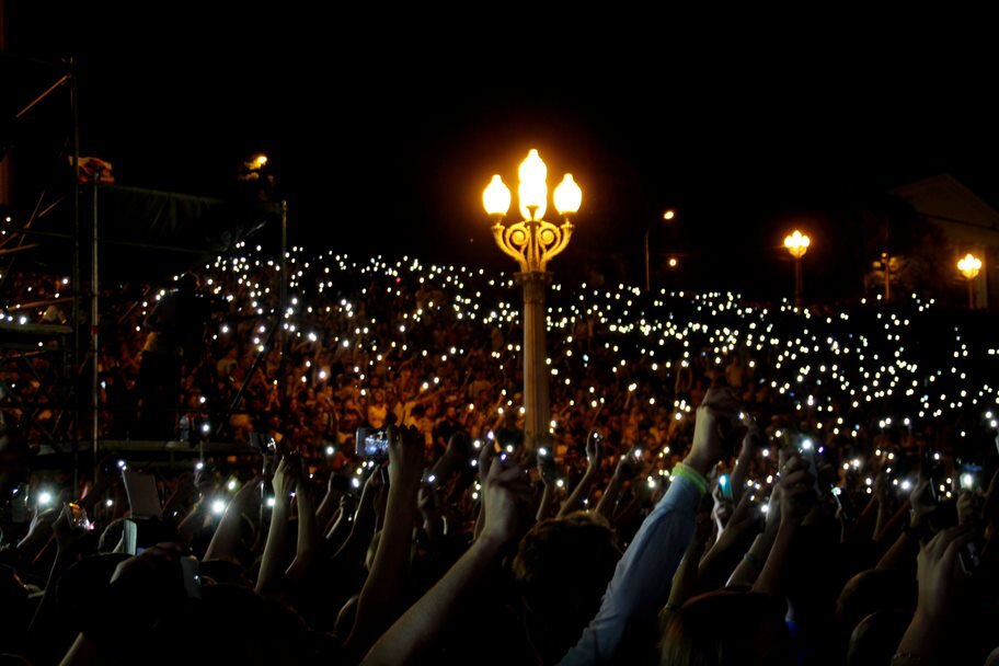 Акция прошла вечером 1 марта на Мамаевом кургане в Волгограде