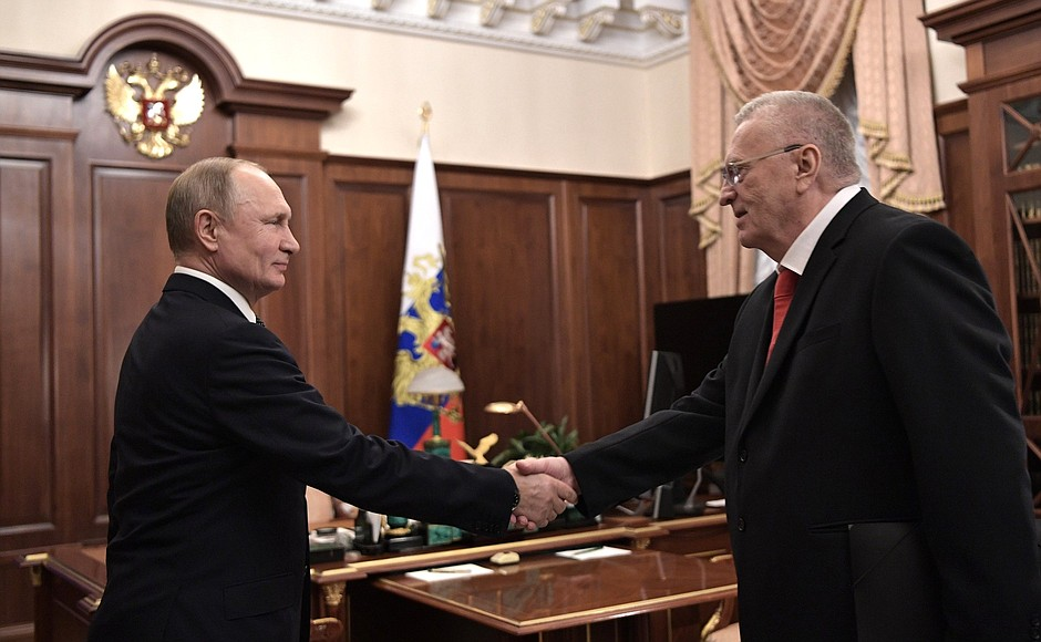 Встреча Владимира Путина с лидером ЛДПР Владимиром Жириновским, 2019 год
Фото: kremlin.ru
