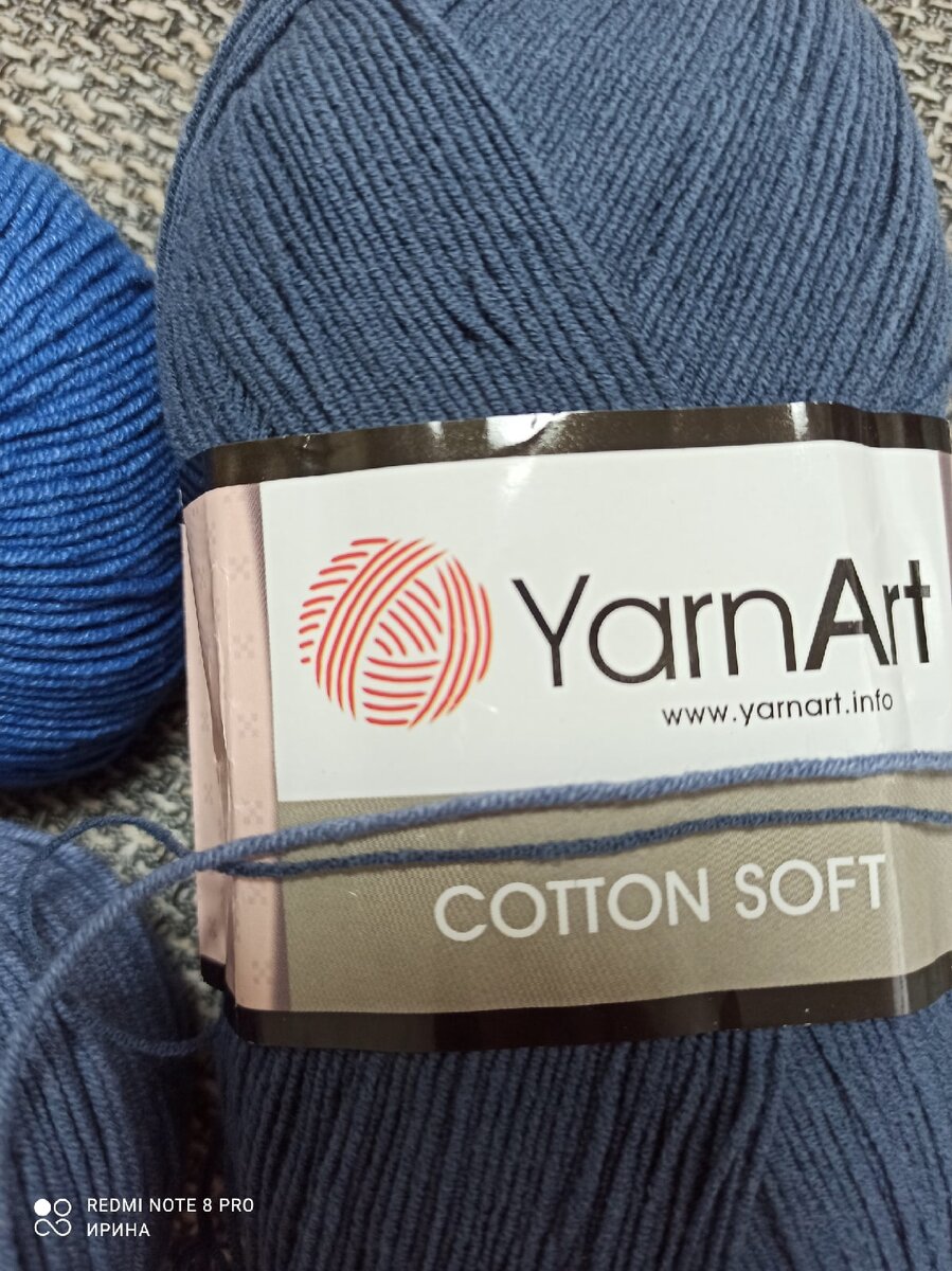 Сравнение толщины нити YarnArt Cotton soft (Ярнарт Котон Софт) и YarnArt Jeans (ЯрнАрт Джинс)