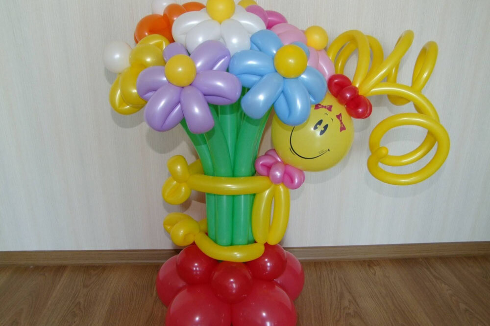 ПОДАРОК ИЗ ШАРИКОВ СВОИМИ РУКАМИ 2 букет из шаров DIY Flower Balloon Bouquet TUTORIAL