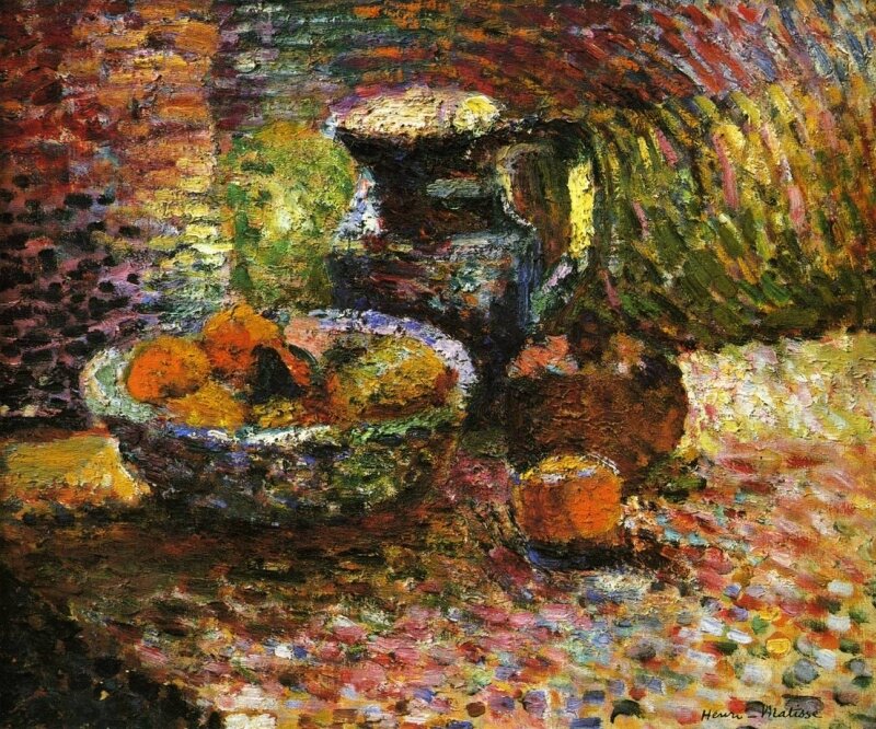 Натюрморт с кувшином и фруктами Анри Матисс 1898