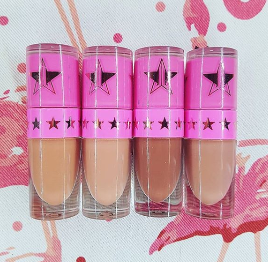Jeffree Star velour liquid lipstick, оттенки:  Nathan, Birthday suit, Family jewels, Christmas cookie
