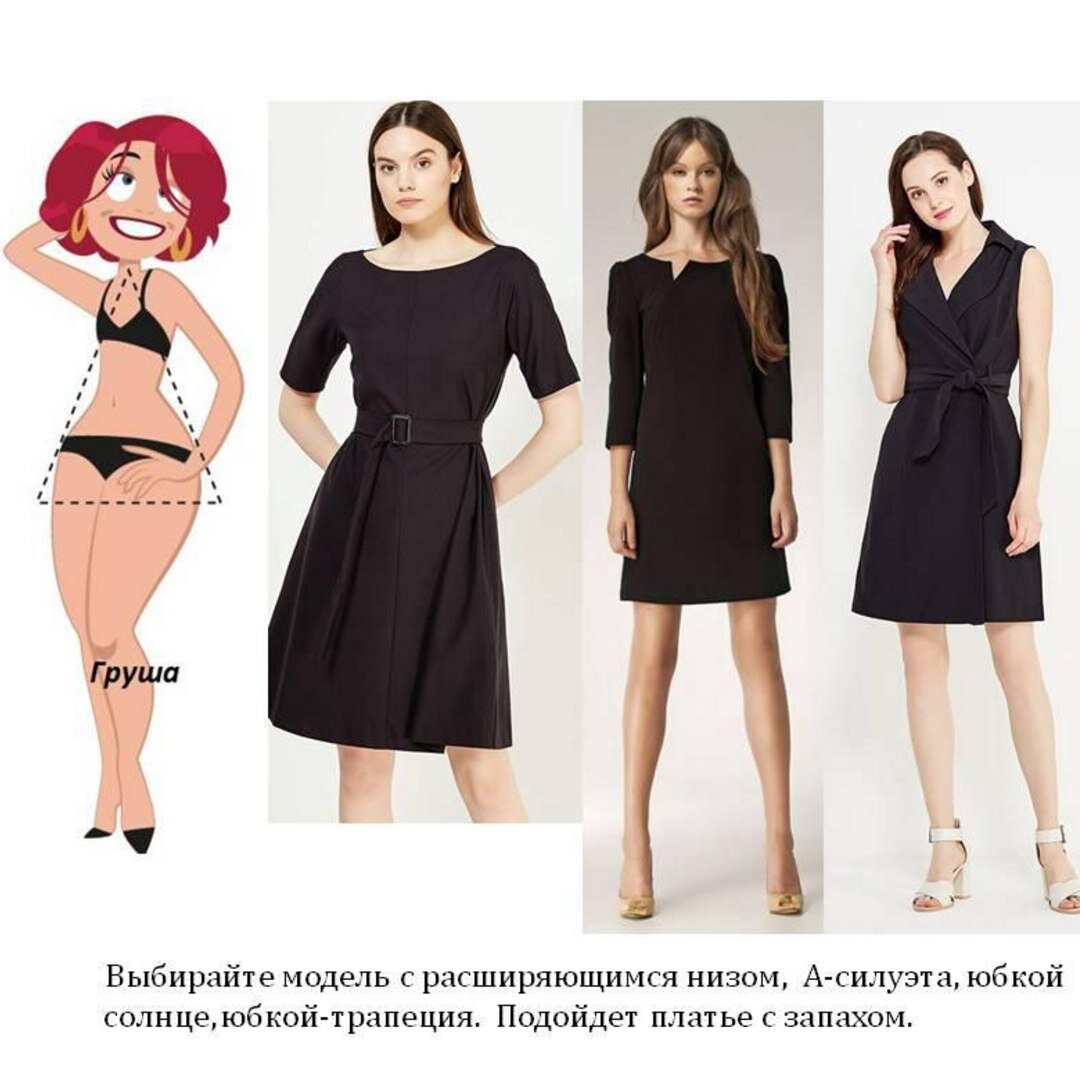 Платья для типа фигуры груша
