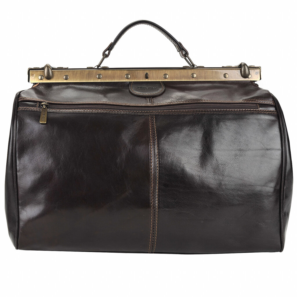 Кожаная сумка-саквояж Stevens, цена 18 784 руб. (скидка 20%)