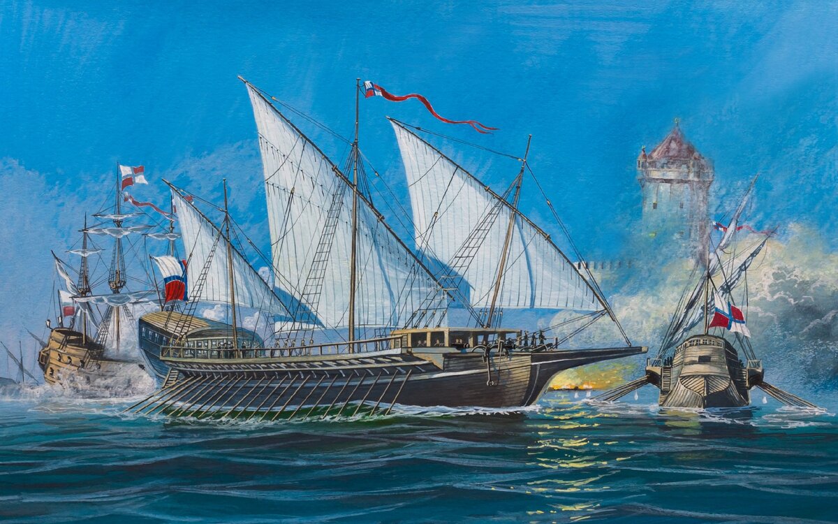 Корабли. Зарождение мореплавания. Парусно-гребные корабли.