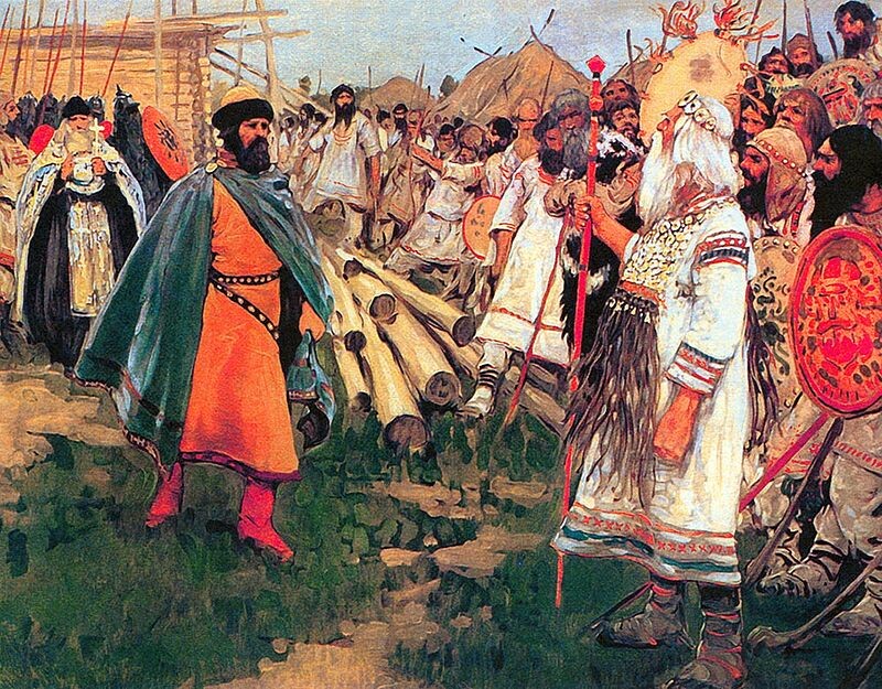 Ян Вышатич и язычники. Худ. С. Иванов, 1912 г.