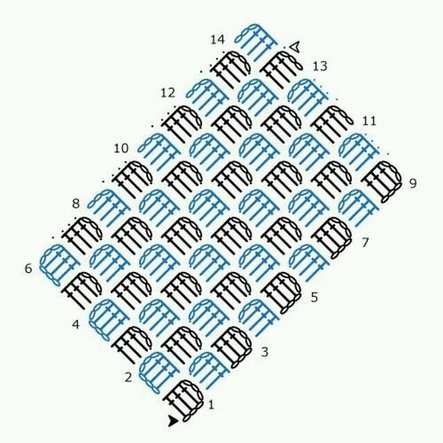 Схема для вязания в технике С2С