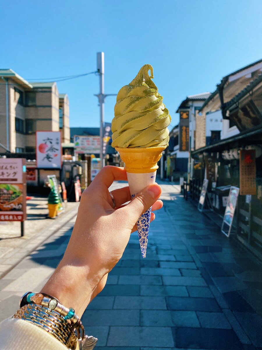 Мороженное со вкусом "матча"