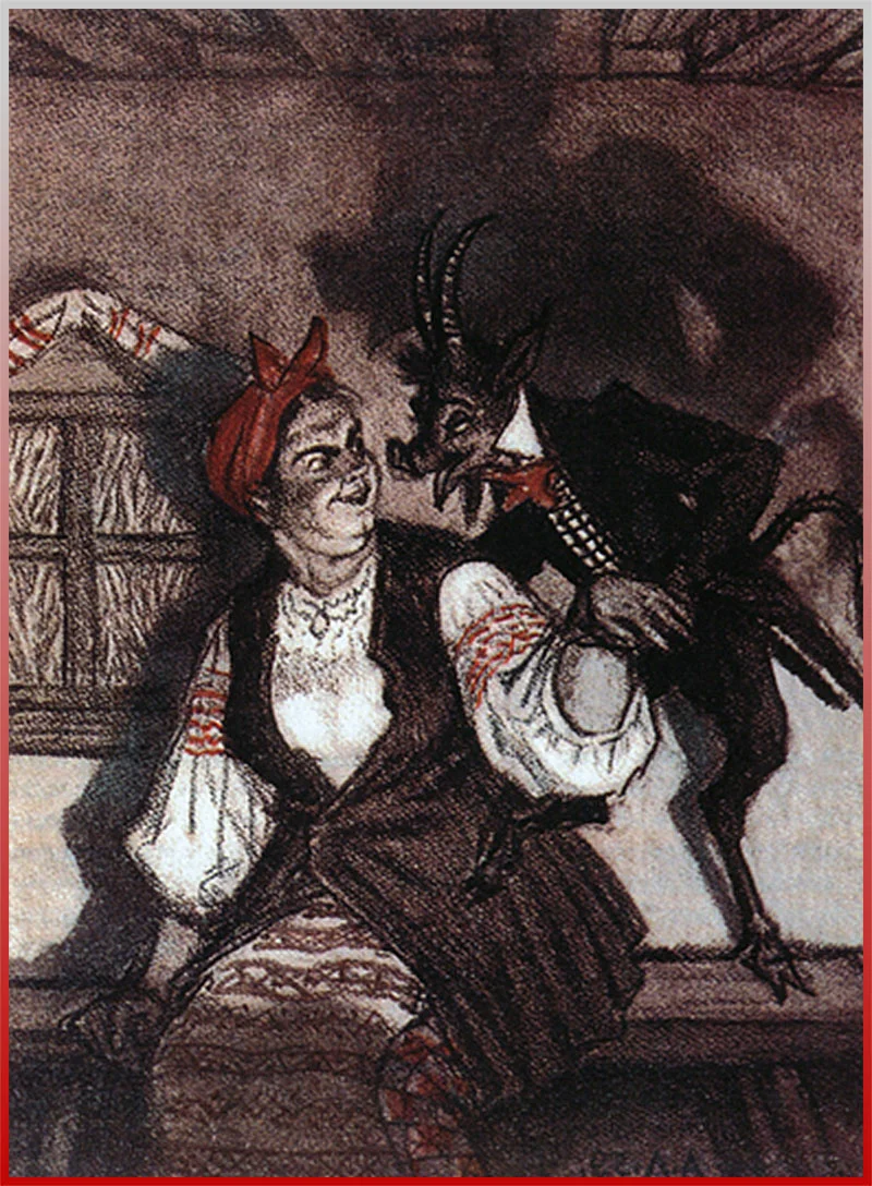 Источник: Яндекс. Картинки "Солоха и черт"