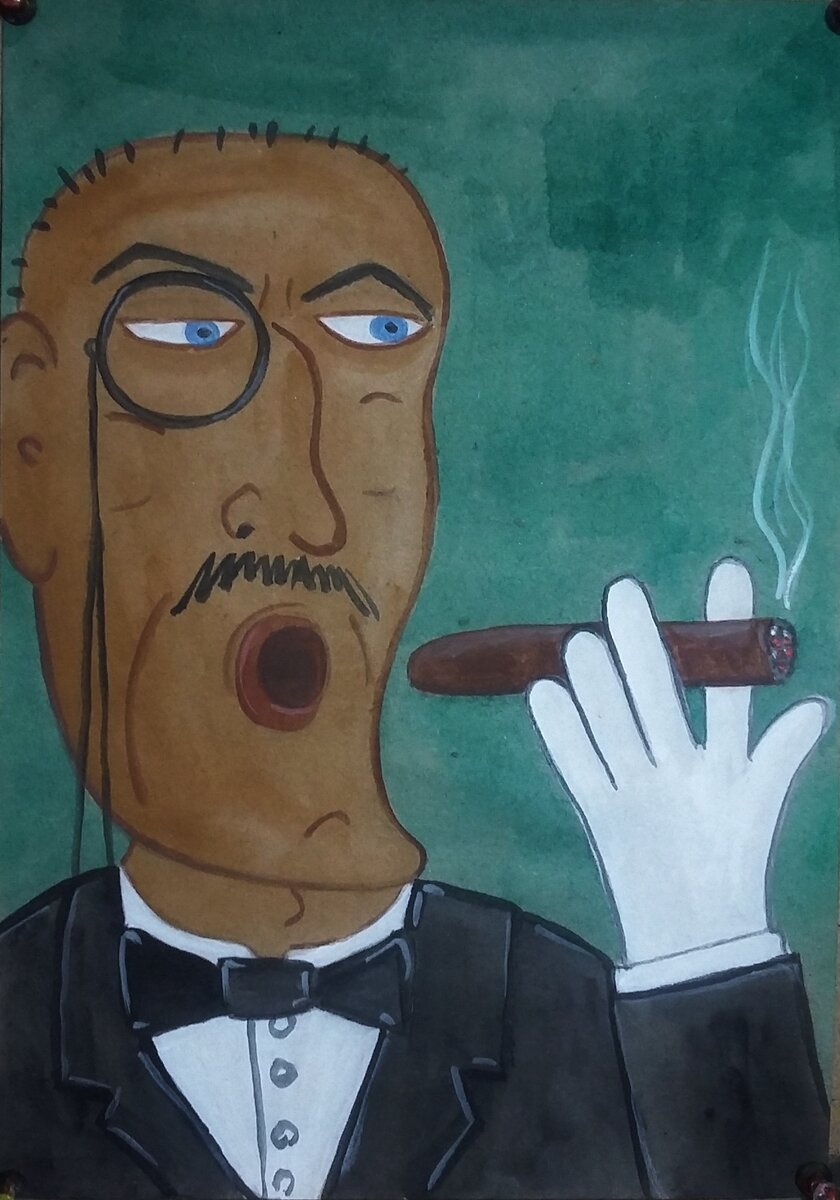 Ученик Фрейда. Авторская иллюстрация