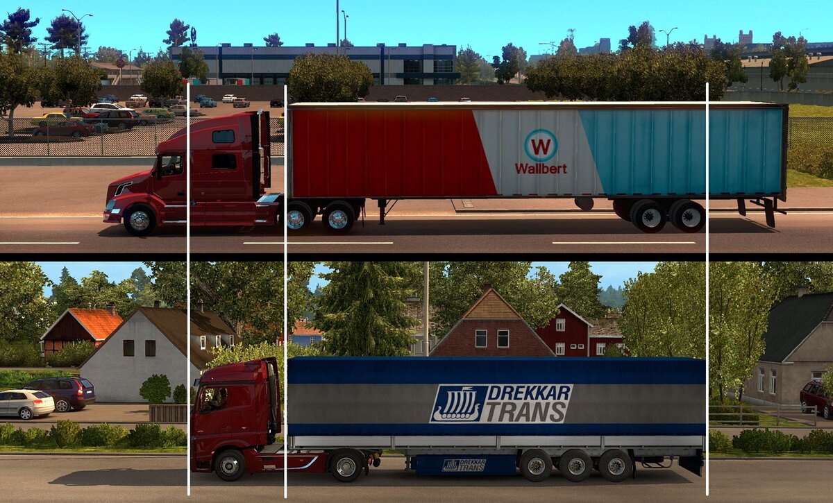 Визуальное отличие габаритов