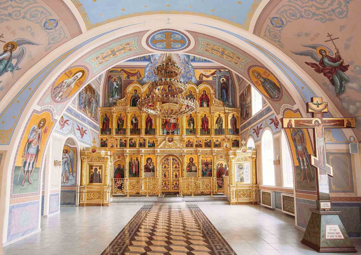 Благоукрашение храма Сошествия Святого Духа на апостолов в г. Казань. Работа мастерской "Палехский иконостас"