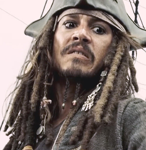 Актёр Джонни Депп в образе Джека-Воробья.