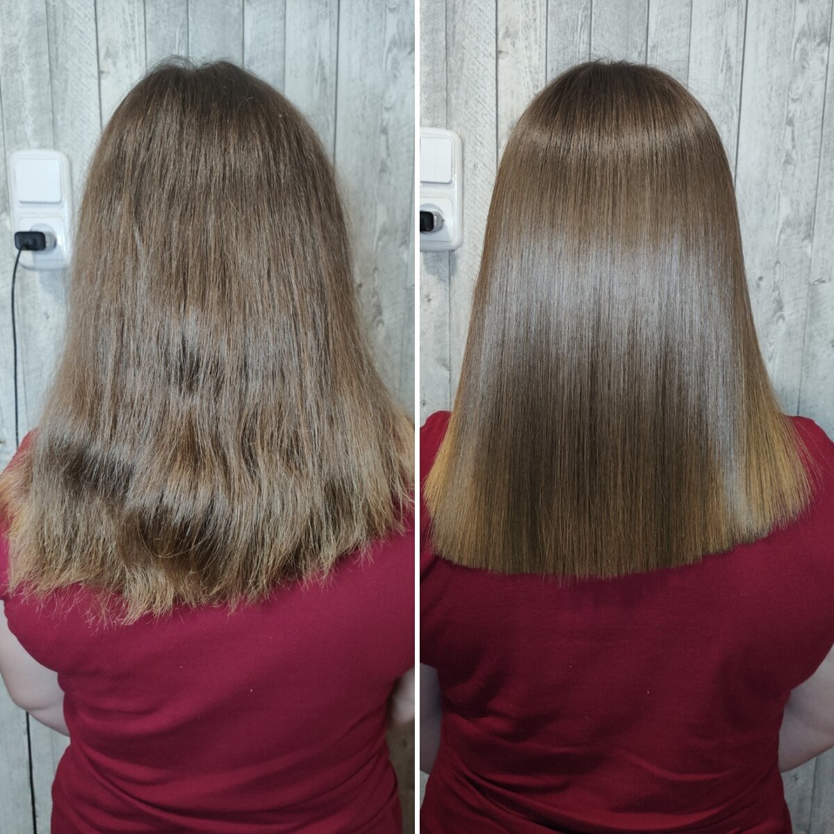 Кератин для волос до и после фото средние волосы