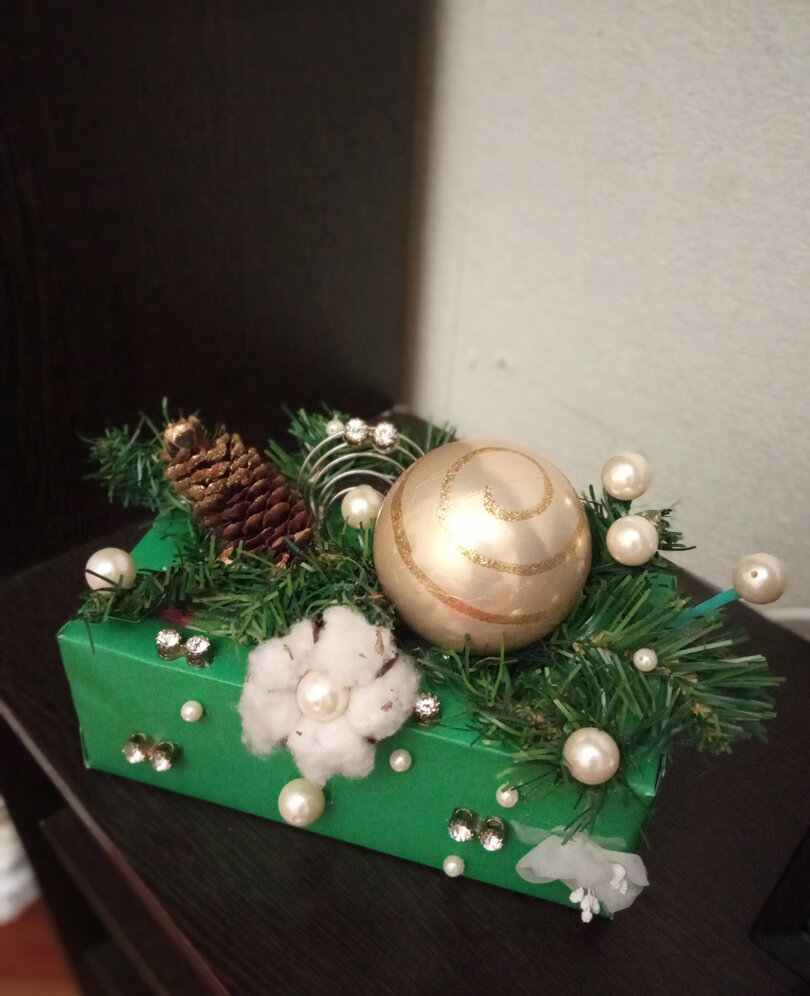 Детская поделка на Новый год.