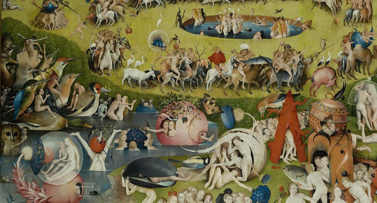 "Сад земных наслаждений", Иероним Босх, фрагмент триптиха, 1500-1510