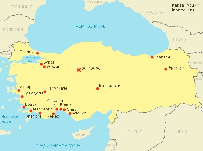 Карта турции и грузии вместе